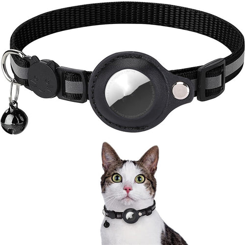 Collare Riflettente con Porta AirTag per Cani e Gatti