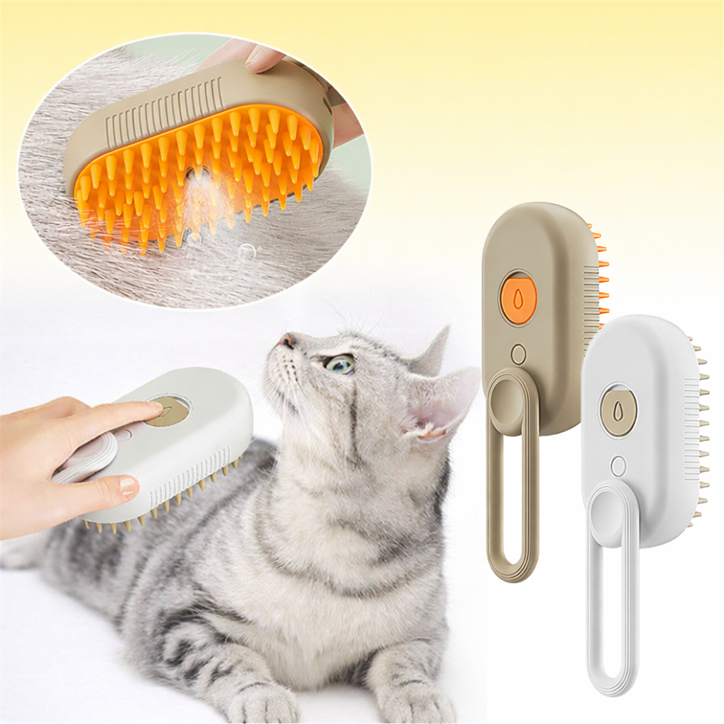 Spazzola a Vapore 3 in 1 per Grooming di Cani e Gatti
