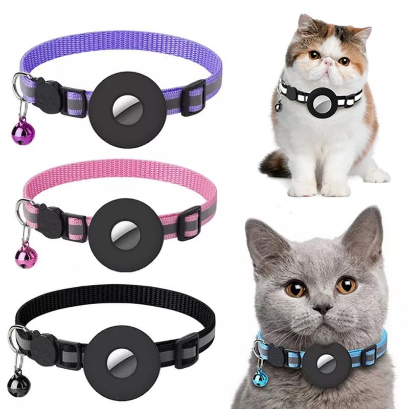Collare Riflettente con Porta AirTag per Cani e Gatti