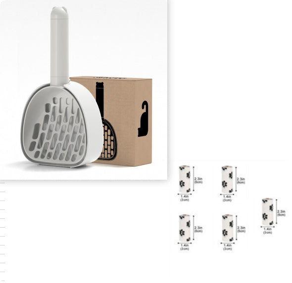 CleanStep™ – Paletta Igienica per Lettiera con Base e Dispenser